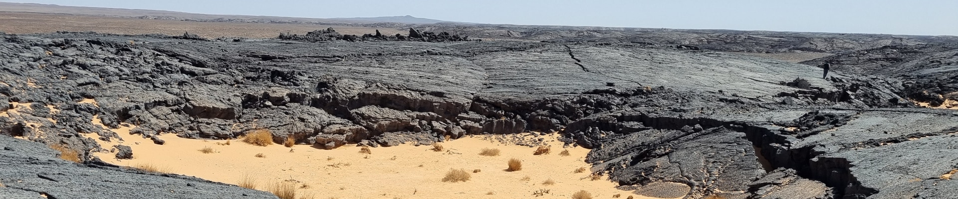 Photo of geological formations in the Wadi Tajnet, Libya.
