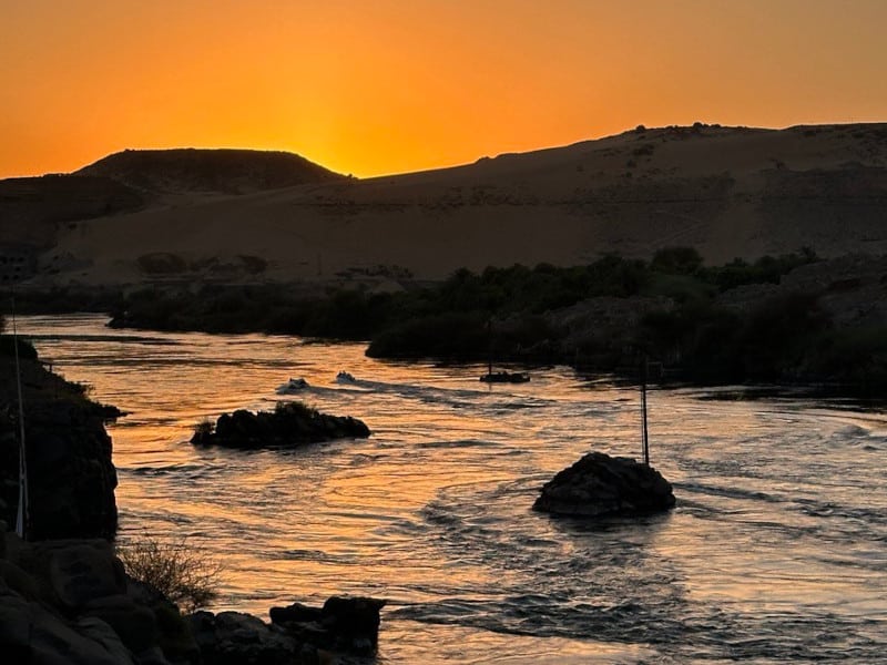 Figure 4: The setting of the sun from our house in Sehel Island