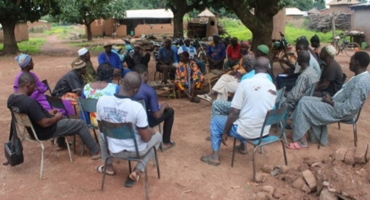 A meeting of community representatives to consider the event. Photo Credit: AESPAT/ASOR.