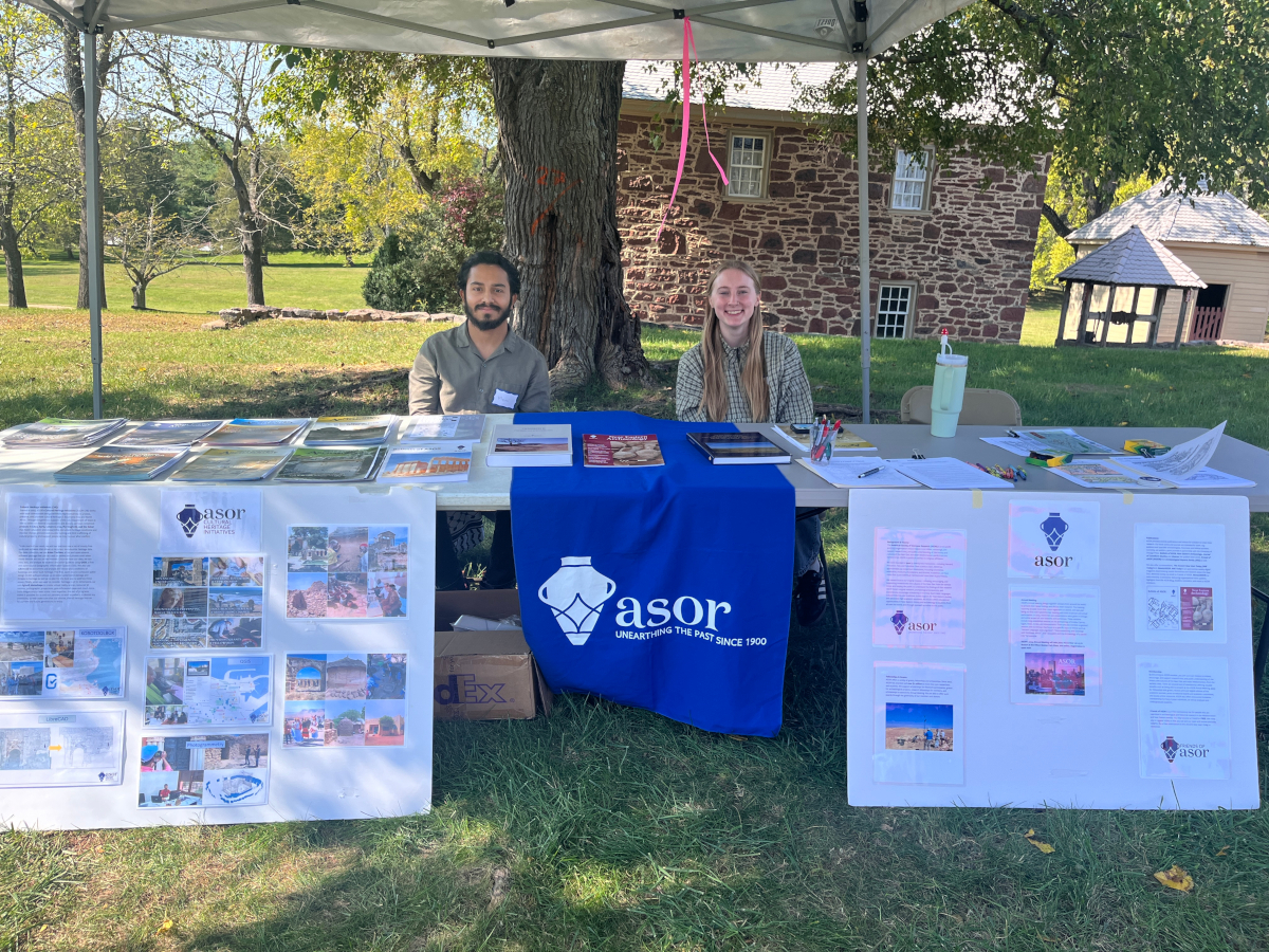 ASOR staff with the ASOR table.