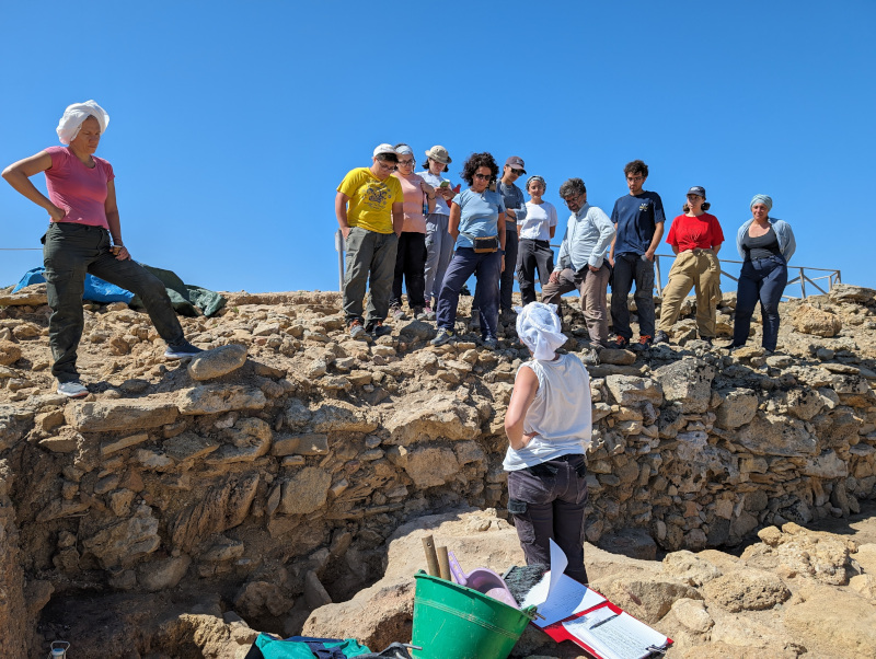 Excavation of Motya's fortification wall.